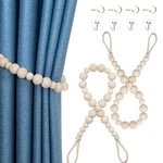 Hion 2 Pcs Boho Curtain Tiebacks,wood Beads Holdbacks,outdoor New. Price: $7.68.