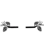 Wrought Iron Pinecone - Curtain Tie Backs Pair 6" Made Usa New. Price: $37.99.