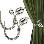 Leaf Shaped Curtain Tieback Holdbacks 2PCS, Handmade Metal Side Holders New. Price: $29.11.
