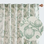 Jinchan Linen Curtains Floral For Living Room 63 Length Green Fr... New. Price: $113.83.