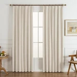 Gleantdeco 84" Long Cream White Pinch Pleated 100% Blackout Curtains & Drapes New. Price: $25.49.