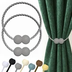 Hion Magnetic Curtain Tiebacks Grey 2PCS, Buckles Holdbacks New. Price: $14.75.