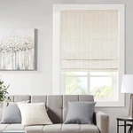 Madison Park Galen Cordless Roman Shades - Fabric Privacy Single Panel Blackout Open. Price: $65.00.