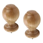 Tulead Wood Curtain Rod Finial Screw On End Caps Pack Of 2 (woo... New. Price: $16.96.