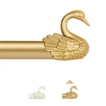 Tangwin Gold Farmhouse Curtain Rod 66-120" Adjustable W/swan Finials Heavy Duty New. Price: $66.97.