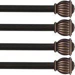 Beckett Adjustable Curtain Rods 48-86" Oil Rubbed Bronze 4-PACK, 5/8" Diameter New. Price: $85.99.
