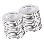 Achnau Curtain Grommets 1-9/16" Inner Dia Silver Plastic Pack Of New. Price: $14.58.