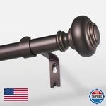 Long Bronze Curtain Rods For Windows 72 To 144 Inch, Decorative Heavy Duty Singl New. Price: $58.60.