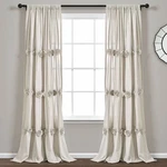 84"X40" Darla Light Filtering Window Curtain Panels Beige - Lush Cor Open. Price: $12.74.