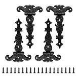 Jiozermi 4 Pcs T-strap Hinges, Black Decorative Barn Door.... Price: $15.89.