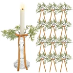 12 Pcs Christmas Pine Taper Candle Rings Wreaths With Velvet Bow Ribbon 1.38 ... New. Price: $35.64.