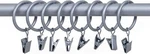 Lavish Home Curtain Rod Ring CLIPS,1.25-INCH, Silver, Set Of 8 New. Price: $9.95.
