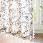 Rustic Country Linen Curtain 63 Inch Floral Window Treatment 2 Panel Dining Room New. Price: $34.99.