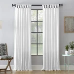 Archaeo Washed Cotton Twist Tab Curtain, 52" X 84", White New. Price: $32.99.