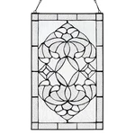 River Of Goods Window Panel Clear Glass Floral Beveled Tiffany-style Hang Decor New. Price: $86.07.