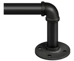 Zeerobee Curtain Rods For Windows, 1 Inch Industrial Wrap Black 32X48 Open. Price: $17.99.