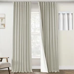 Panelsburg Track Curtains For System,linen Blackout Back Tab Pleated Wi... New. Price: $75.52.