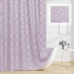 Craidlela Boho Lavender Woven Fabric Shower Curtain With Tassel X 72, Bohemia New. Price: $58.03.