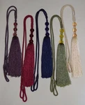 Curtain & Chair Tie Back - 26"SPREAD W/ 9"TASSEL Bright Colors Your Choice New. Price: $8.75.