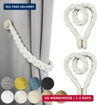 2 Pack Magnetic Soft Curtain Tiebacks Cotton Hand-woven Holdback Home De New. Price: $11.85.