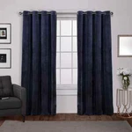 Exclusive Home Velvet Navy Blue Grommet Top Curtain Panel Pair 54X84 Nwt New. Price: $29.99.