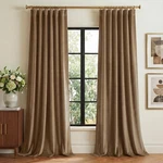 Stangh Brown Velvet Curtains For Living Room, Neutral Darkening Window Drap New. Price: $78.08.