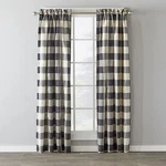 Skl Home Grandin Curtain Panel, 40" X 84", Black/natural New. Price: $27.95.