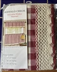 Achim S Decorative Window Treatment Buffalo Check 1605 Burgundy/ivory Tier Pair New. Price: $14.99.