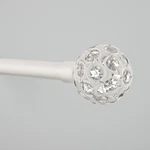 Exclusive Home Rings 1 Curtain Rod And Coordinating Finial Set, Matte White, Adj New. Price: $46.69.