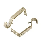 Stylewell Curtain Rod Kit 66 120" Champagne Geometric Finials Dia New. Price: $28.44.