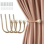 4 Pack Curtain Holdbacks Wall Mounted Tiebacks Hooks Plastic Pearl ... New. Price: $37.59.