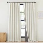 Nicetown Thick Faux Linen 100% Blackout Curtains For Bedroom Pinch Pleated Winch Open. Price: $34.06.
