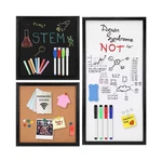 Dry Erase Whiteboard, Cork Bulletin Chalkboard With Natural ... Fast Ship New. Price: $72.99.