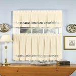 Today's Curtain Todays Hellina Tapework Tier 24 Ecru 60 X New. Price: $55.84.