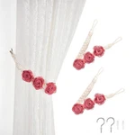 Suq Ome Curtain Tiebacks Set Of 2, Handmade Flower Holdbacks, Farmh... New. Price: $15.45.