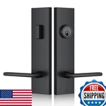 Snbtla Matte-black Front Door Handle Modern Entry Lock Set New. Price: $139.75.