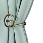 Curtain Holdbacks Pair, Metal Pole Tie Backs, Cutain Bronze 1PAIR New. Price: $14.76.