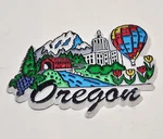 Oregon Rubber Fridge Magnet With River Hot Air Balloon Mountains Travel Souvenir Used. Price: $7.26.