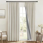 Miulee Linen Pinch Pleated 100 Blackout Curtains For Bedroom 84 Long 2 New. Price: $80.67.