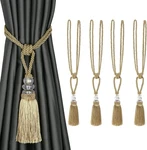4 Pack Curtain Hand-woven Tiebacks Crystal Holdbacks Home Decorative Tassels (go New. Price: $28.97.