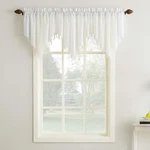 Erica Crushed Voile Ascot Beaded Sheer Rod Pocket Curtain 3-PIECE Set New. Price: $41.84.
