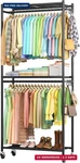 Sakugi Clothes Rack - 33.0" X 12.2" 79.5" Clothing With Shelves & Wheels, New. Price: $87.47.