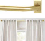 Gold Adjustable Blackout Curtain Rod, 66-184 Inches, Heavy Duty Wrap Around New. Price: $91.99.