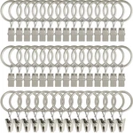 Llpjs Pack Curtain Rings With Clips, 1" D Set Of 44, Matte Silver New. Price: $22.99.
