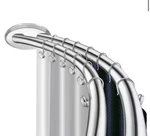 Utopia Alley Wall Mounted 45 72 Aluminum Double Curved Shower Curtain Rod Open. Price: $49.99.