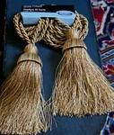 Kenney Ivory/gold Rope Tassel Curtain Tiebacks 2-PACK New! 100% Polyester. Price: $17.00.