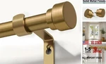 Lootkell Curtain Rods For Windows 72 To 144 16"-150" Pack Warm Gold New. Price: $61.25.