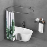 Sikaiqi Oval Shower Curtain Rod, Aluminum Alloy For Clawfoot Tub, 55" X 25" New. Price: $99.80.