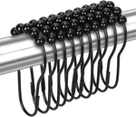 Shower Curtain Hooks Rings For Bathroom, 12PCS Bronze Stainless Matte Black New. Price: $11.94.