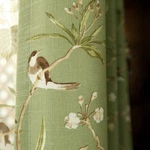 Farmhouse Bird Curtains 96" Grommet Half Light Block Green Tree New. Price: $87.30.